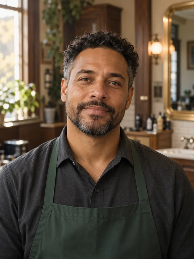 Elias Reed — generated portrait of a fictional barber